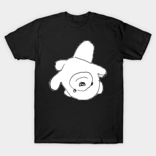 Upside Down Smiley Teddy Bear Sketch T-Shirt